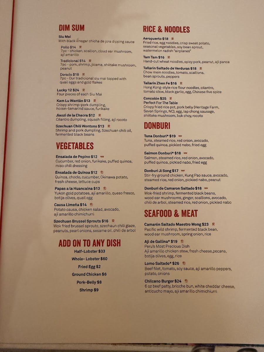 China Chilcano Menu - Image 2